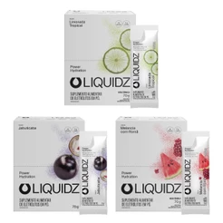Kit 3 Sabores LIQUIDZ® - Eletrólitos Zero Açúcares - 3 Caixas - 42 sachês
