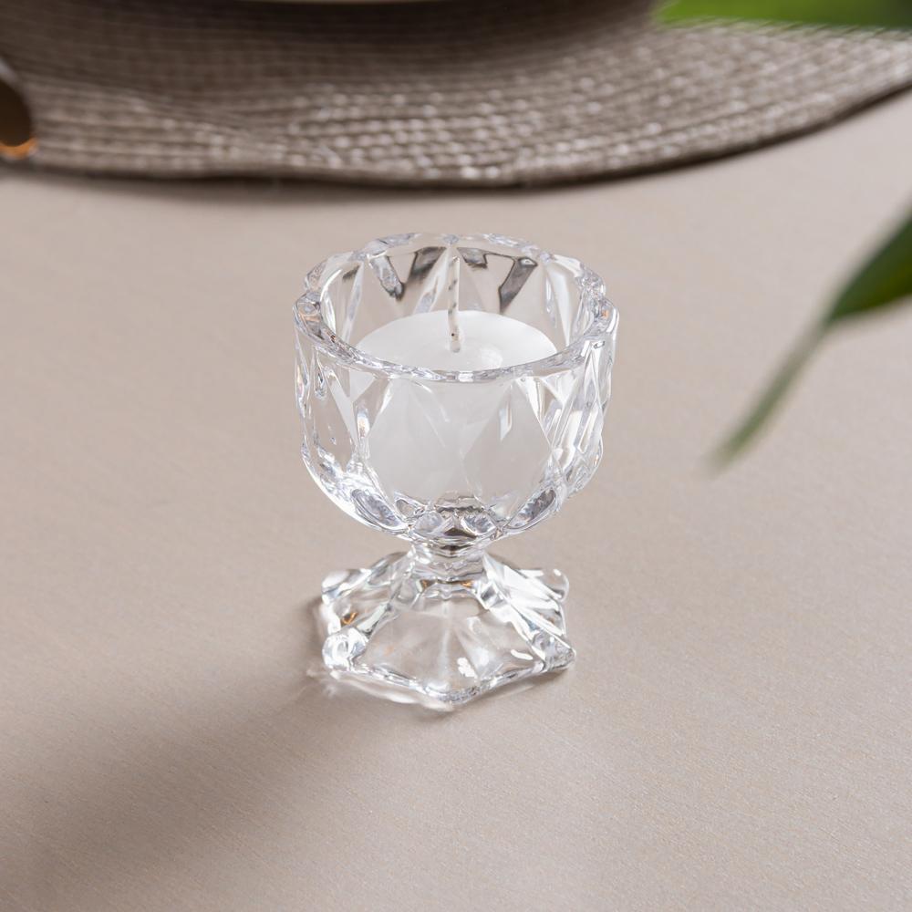 Porta Velas Deli Diamond 5,5cm x 5,5cm x 6,5cm Cristal Lyor em Oferta na Shopee