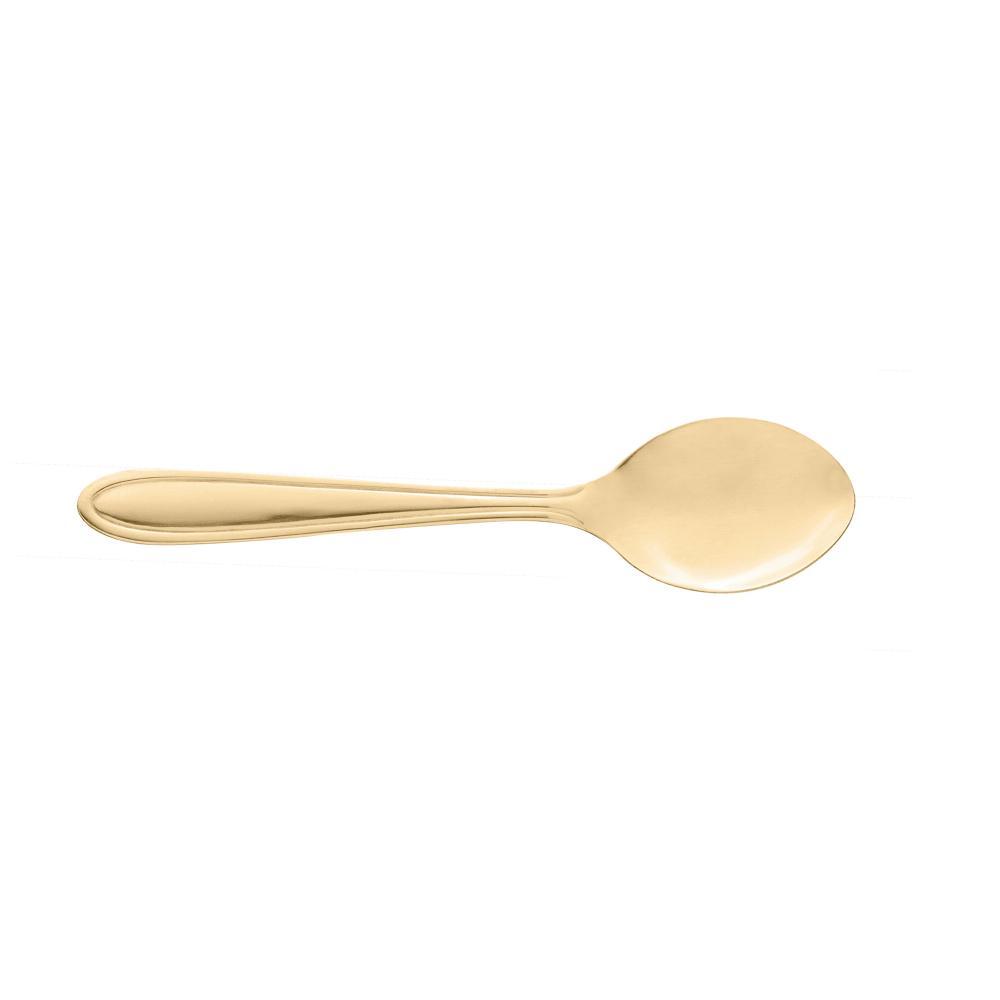 6 Colheres de Mesa Lyor Gastro Dourado de Aço Inox 19cm em Oferta na Shopee