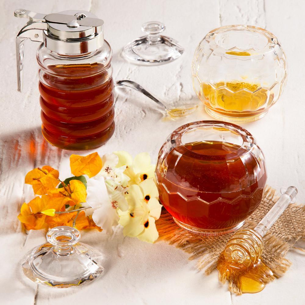 Meleira com Tampa Lyor Cromada de Vidro e Plástico 280ml em Oferta na Shopee