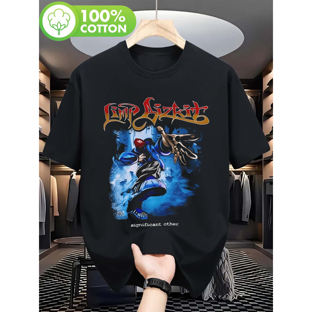 Music.Soul Camiseta Unissex Limp Bizkit Tour Style Nu Metal Year Round Confortável Estilosa Distintivo