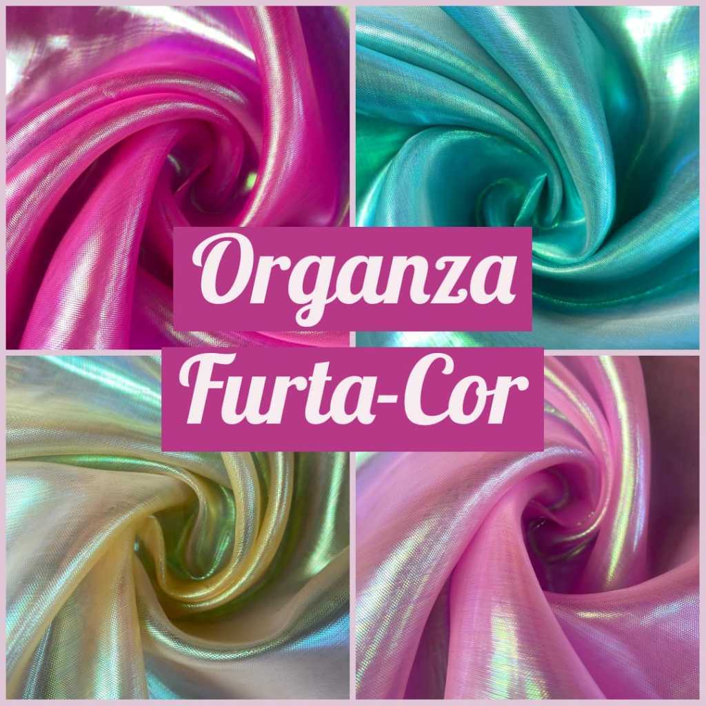TECIDO ORGANZA FURTA-COR (1M X 1,50M) (2M X 1,50M) e (3M X 1,50M) + MIMO DA LOJA