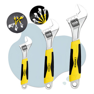 Chave Inglesa Ajustável Emborrachada 6,8,10 Polegadas Amarelo em Oferta na Shopee