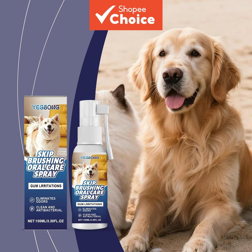  Yegbong Spray Bucal para Pets Irritação das Gengivas Refrescância do Hálito Elimina Placa e Manchas Limpeza Diária