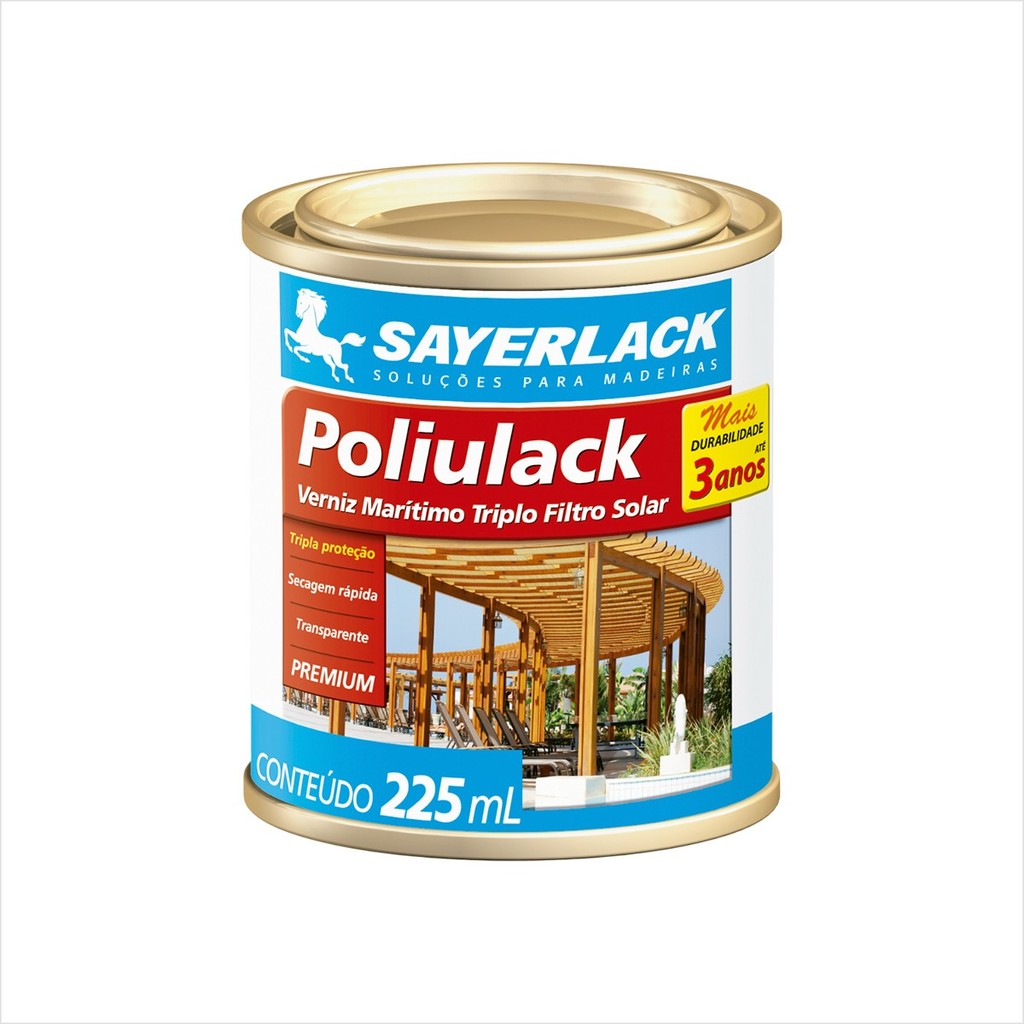 Verniz Marítimo Acetinado/Brilhante 900ml Poliulack Sayerlack