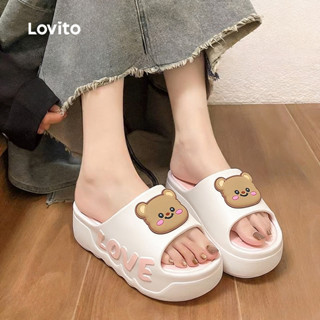 Lovito  Sandálias Planas Casuais com Colorblock para Mulheres LFA106070 em Oferta na Shopee