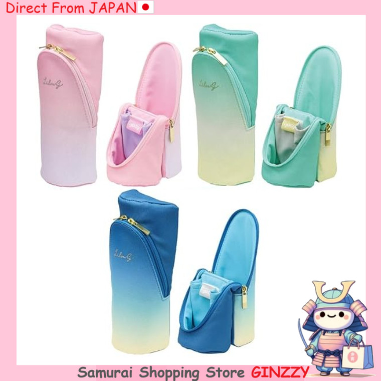 Sonic Suma-Suta Lil Estojo de Caneta Gradiente Azul/Verde/Rosa Japão Papelaria