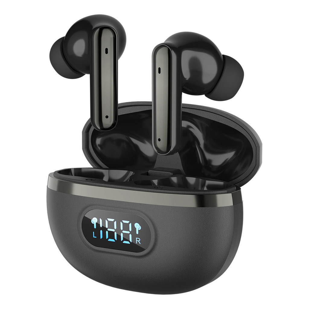 Fone De Ouvido A17 5.4 Pro Bluetooth Sem Fio Tws Cancelamento De Ruido Anc+Enc Preto