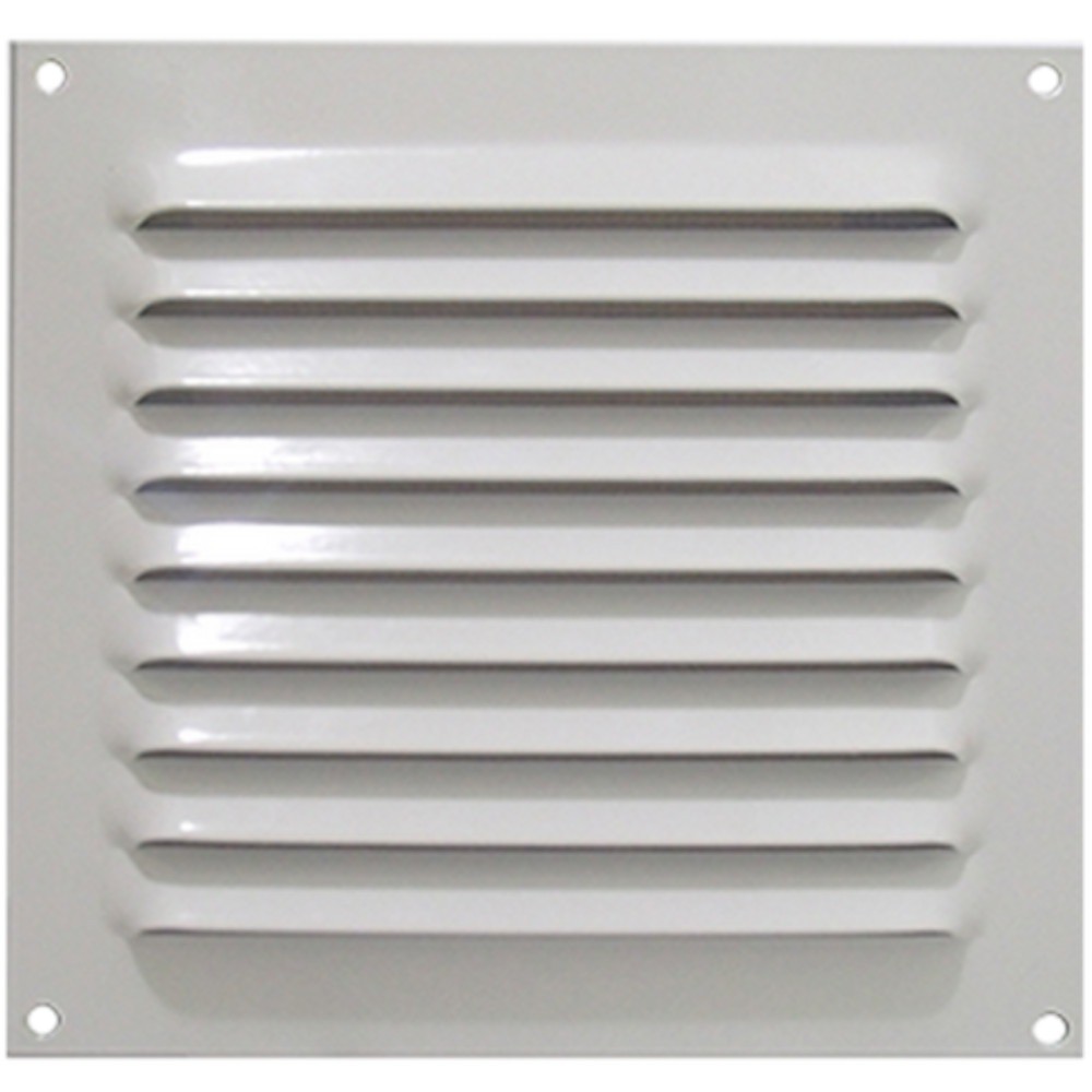 Grade de ventilação em alumínio branca quadrada 20 x 20 cm - ITC