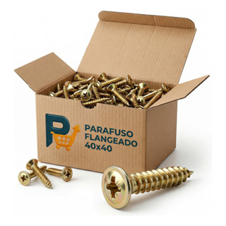 Parafuso Chipboard 4,0x40 Flangeado Phillips Caixa 500pçs em Oferta na Shopee