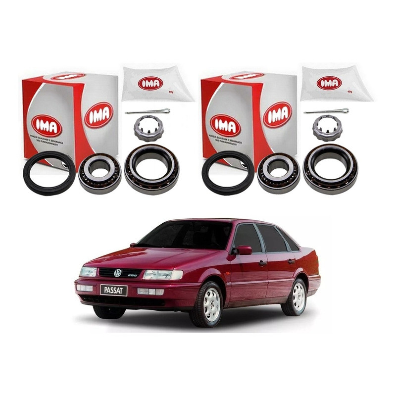 Par Kit Rolamento Roda Traseiro, Passat 2.0 1994 A 1997