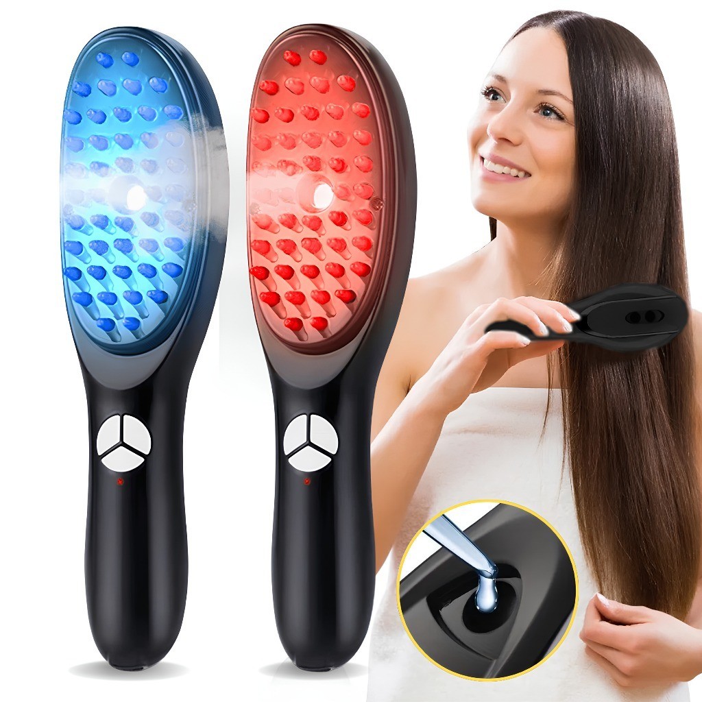Escova Massageadora com Laser 4 em 1 – Tratamento Capilar e Antiqueda em Oferta na Shopee