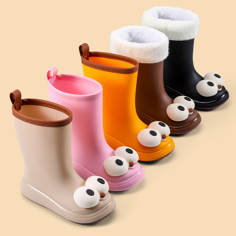 Botas de chuva infantis, estoque pronto, meninas, meninos, estudantes do ensino fundamental, antiderrapante, à prova d'á