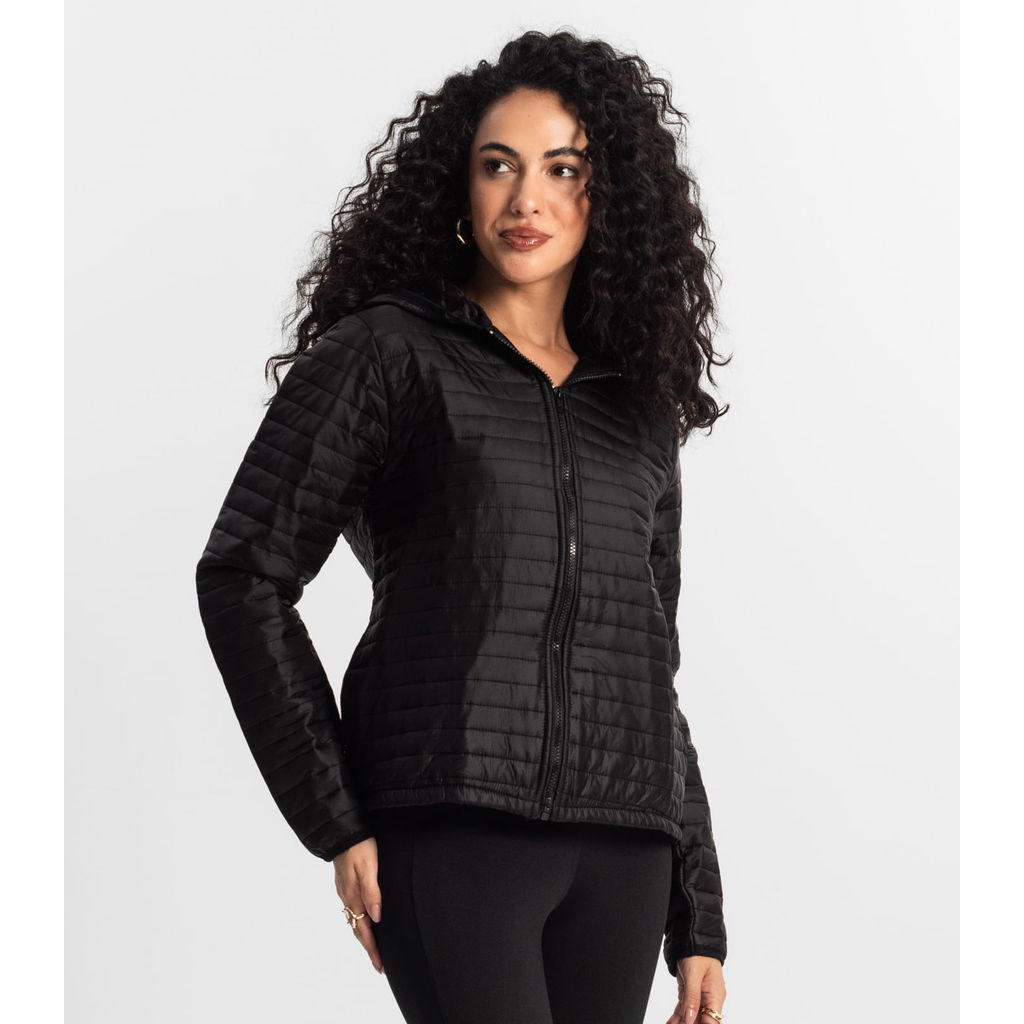 Jaqueta Feminina Com Capuz Rovitex Preto