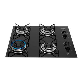 Cooktop 4 Bocas Fit Line Fischer Preto Bivolt em Oferta na Shopee