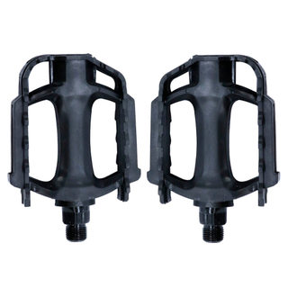 Pedal Plataforma Preto Nylon Bicicleta Rosca Grossa Mtb Bike