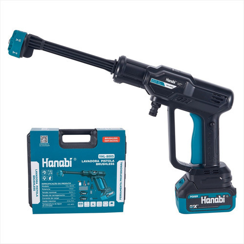 【Hanabi】Lavadora Potente Portátil Brushless 960w  Azul 110/220v