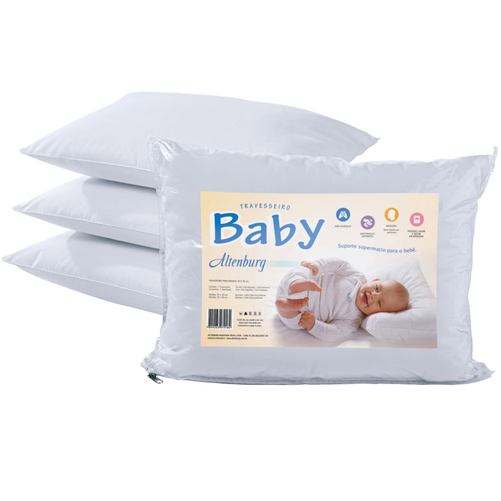 Travesseiro para Bebê 180 fios - Altenburg em Oferta na Shopee