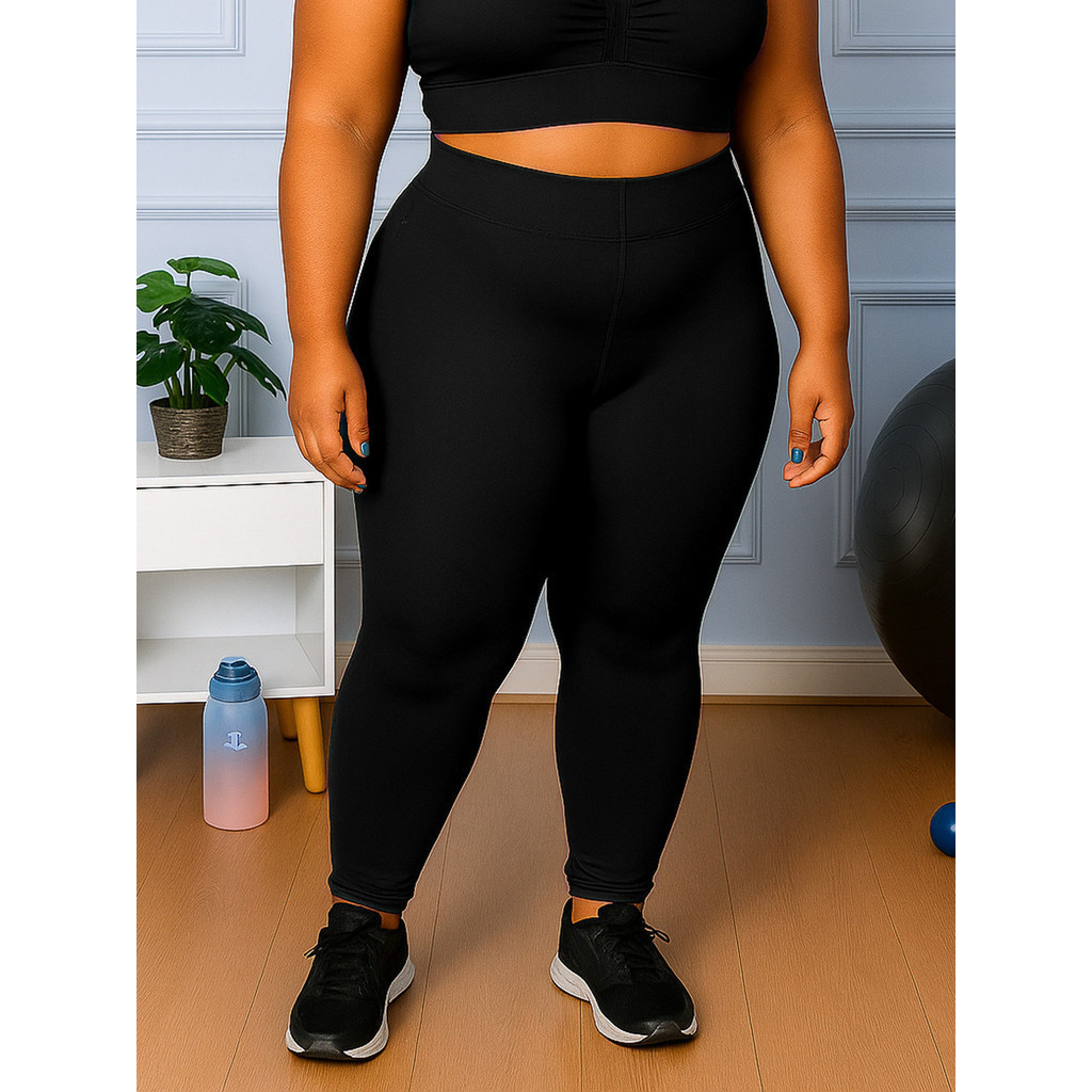 Kit 2 Calça Legging Leg Plus Size Fitness Treinos Suplex Zero Transparência — imagem 2 de 2