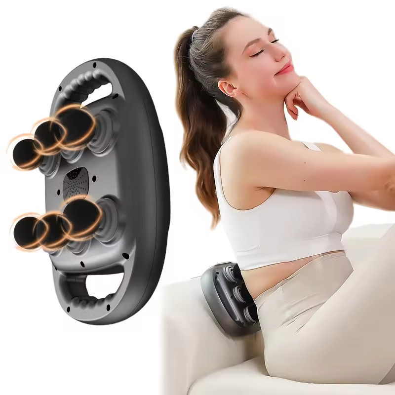 Massageador pistola fáscia de seis cabeças de massagem relaxante muscular 7 modos 9 velocidades