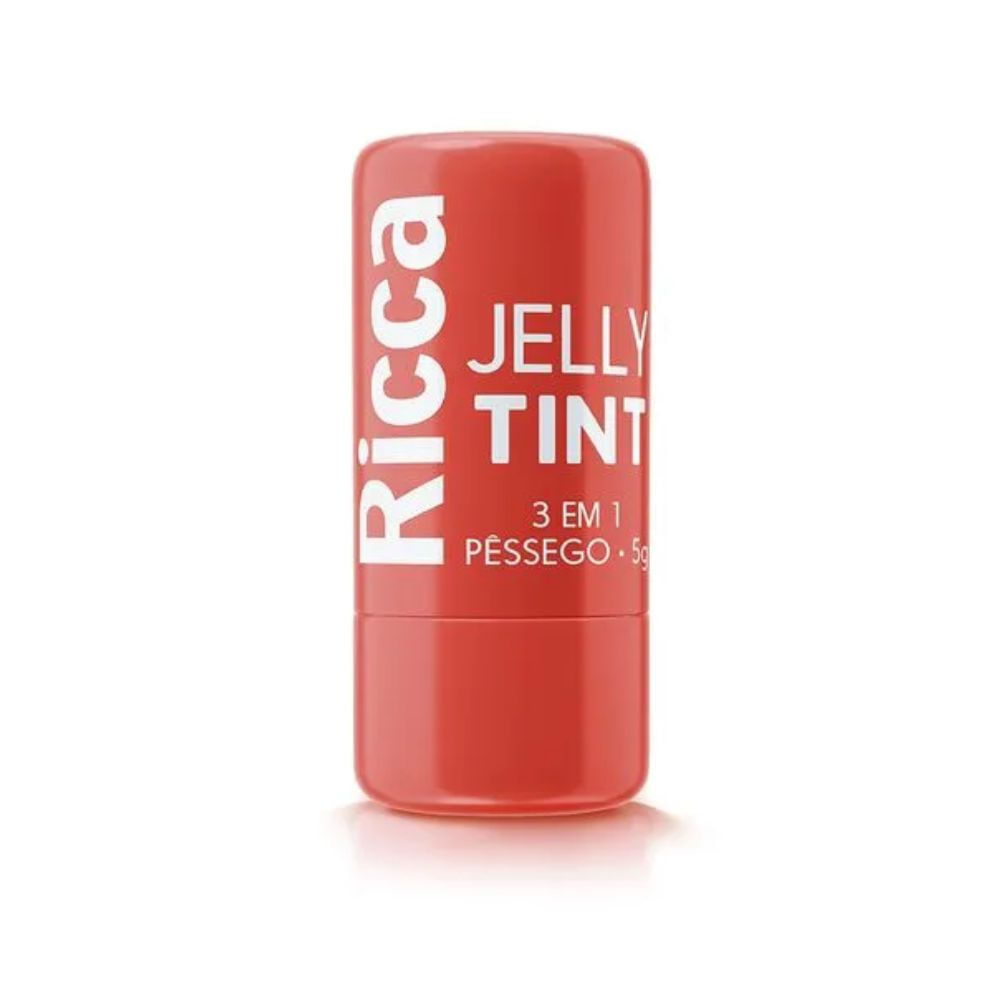 Bastão Ricca Jelly Tint 3 em 1 Pêssego para Lábios, Bochechas e Olhos em Oferta na Shopee