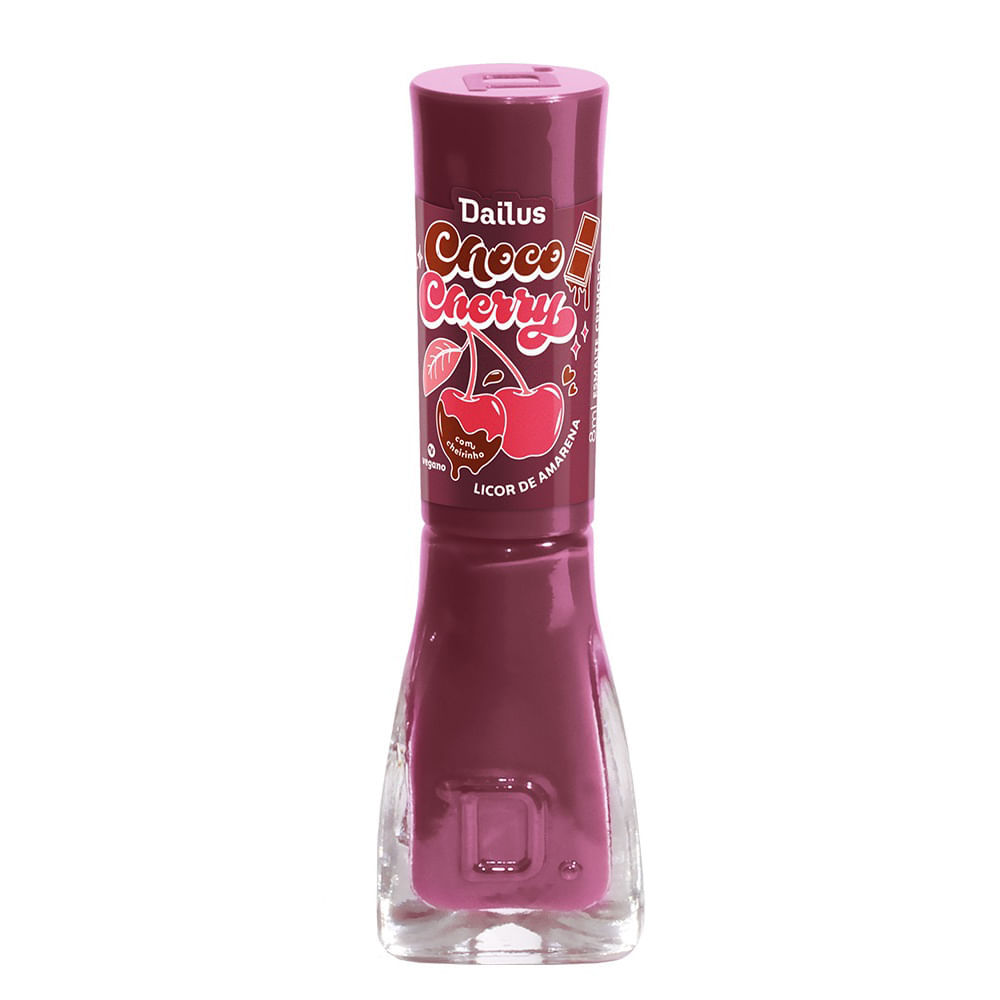 Esmalte Dailus Choco Cherry Cremoso Cor Licor Amarena 8ml em Oferta na Shopee