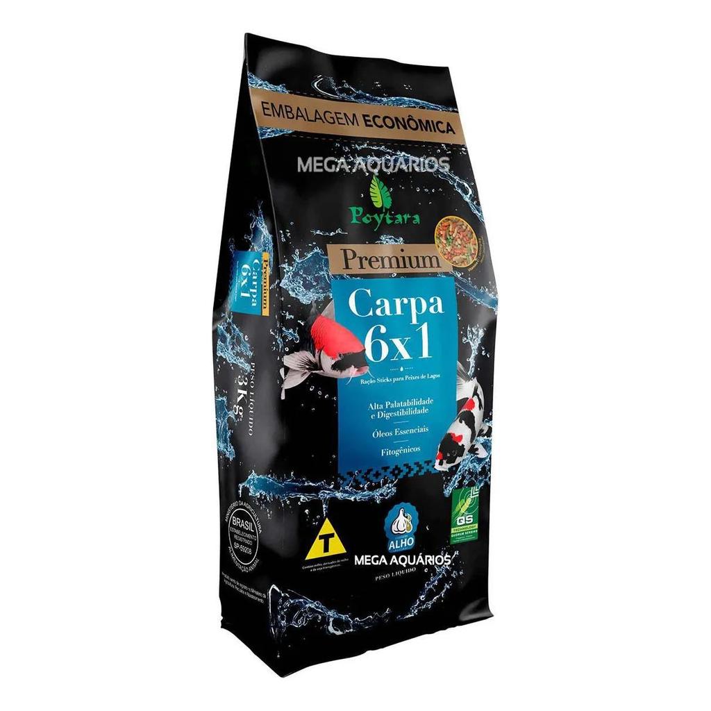 Poytara 6x1 Melhor Ração Carpas Saudável 1,5kg — R$ 189,00 em Shopee