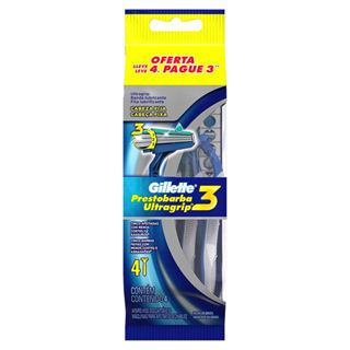 Aparelho de Barbear Prestobarba Ultragrip 3 Masculino Leve 4 Pague 3 em Oferta na Shopee