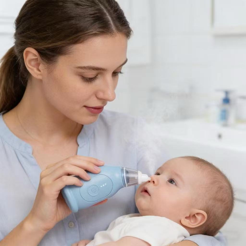 Aspirador Nasal Recarregável Para Bebês Silicone Ajustável Sucção Elétrica Crianças-SMILE