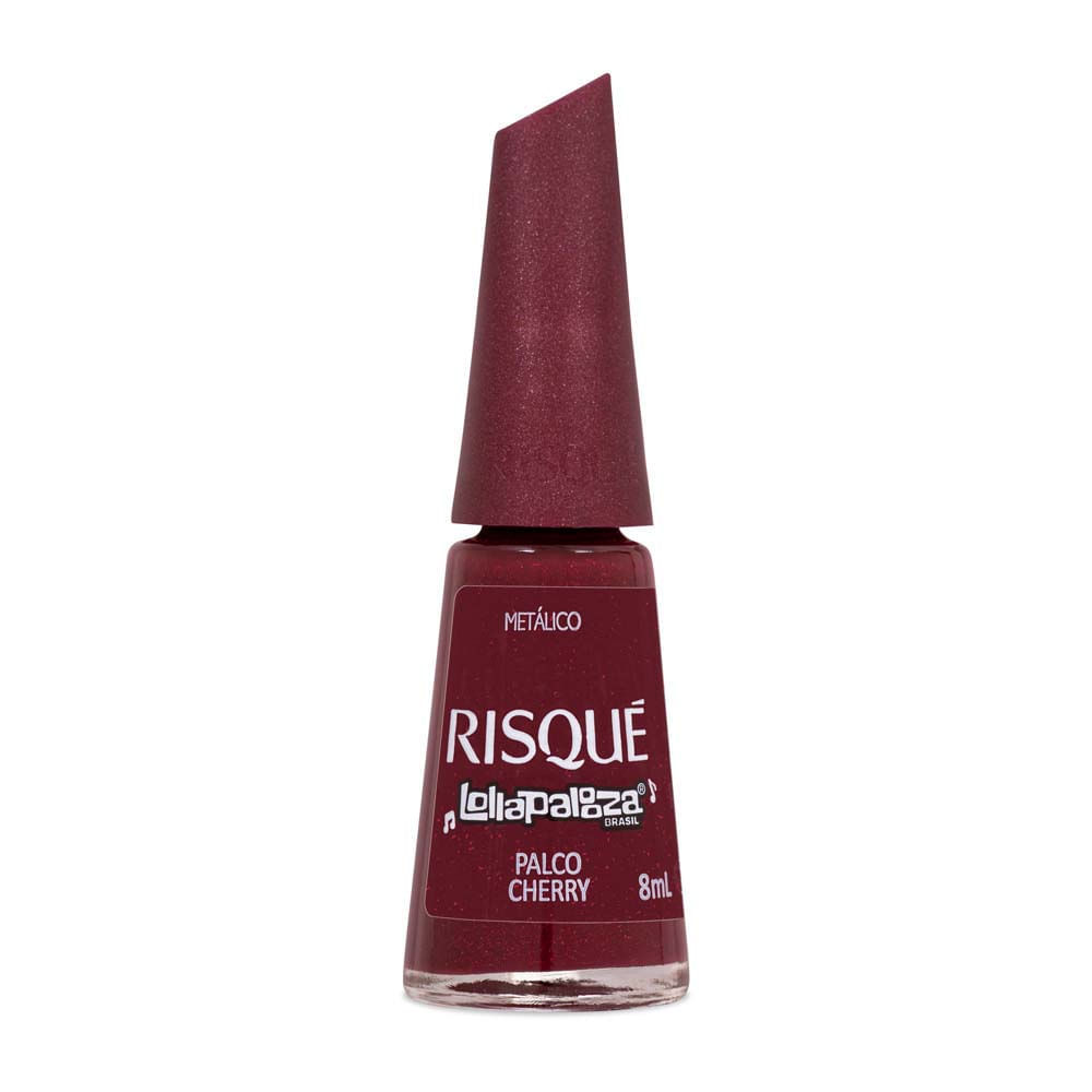 Esmalte Metalico Risque Lollapalooza Palco Cherry 8ml em Oferta na Shopee