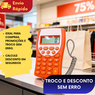KIT (1/2/3/4/5) Calculadora Pequena De Bolso Com Cordão Portátil 08 Dígitos Para Estudante Escritório Escola Comércio em Oferta na Shopee
