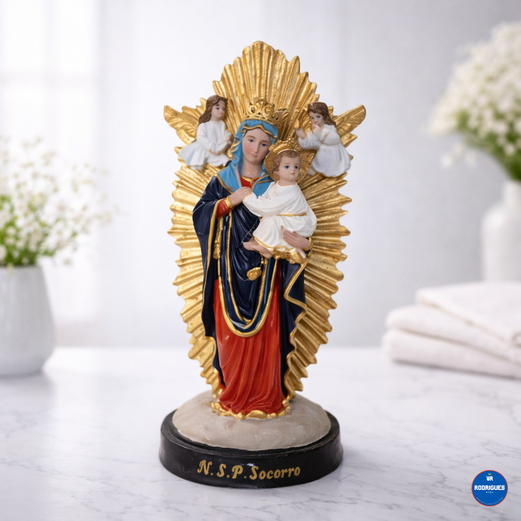 Imagem Nossa Senhora do Perpétuo Socorro Resina 15cm em Oferta na Shopee