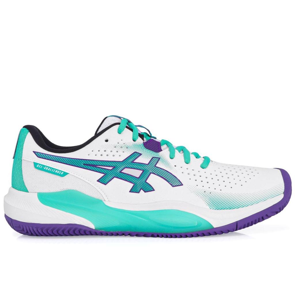 Tênis Asics Gel Challenger 15 - Clay - Saibro - Branco e Verde em Oferta na Shopee