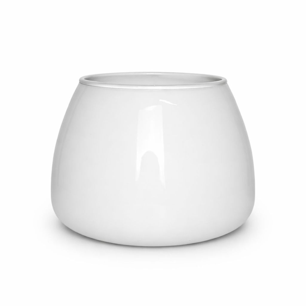 Vaso Redondo Largo Vidro Branco Vaso Decoração Casa Enfeites