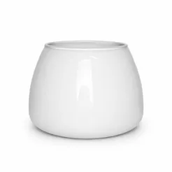 Vaso Redondo Largo Vidro Branco Vaso Decoração Casa Enfeites