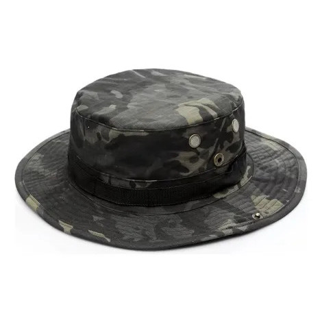 Boonie Hat Tático Chapéu Com Aba Airsoft Multicam Black Multicam Black 60cm Camuflado