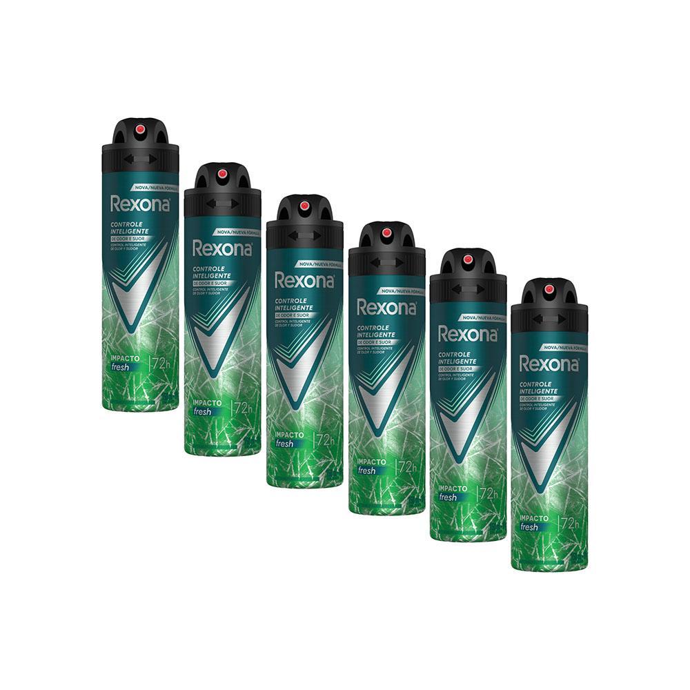 Kit 6 Desodorantes Rexona Men Motionsense Antitranspirante Aerossol Impacto 150ml em Oferta na Shopee