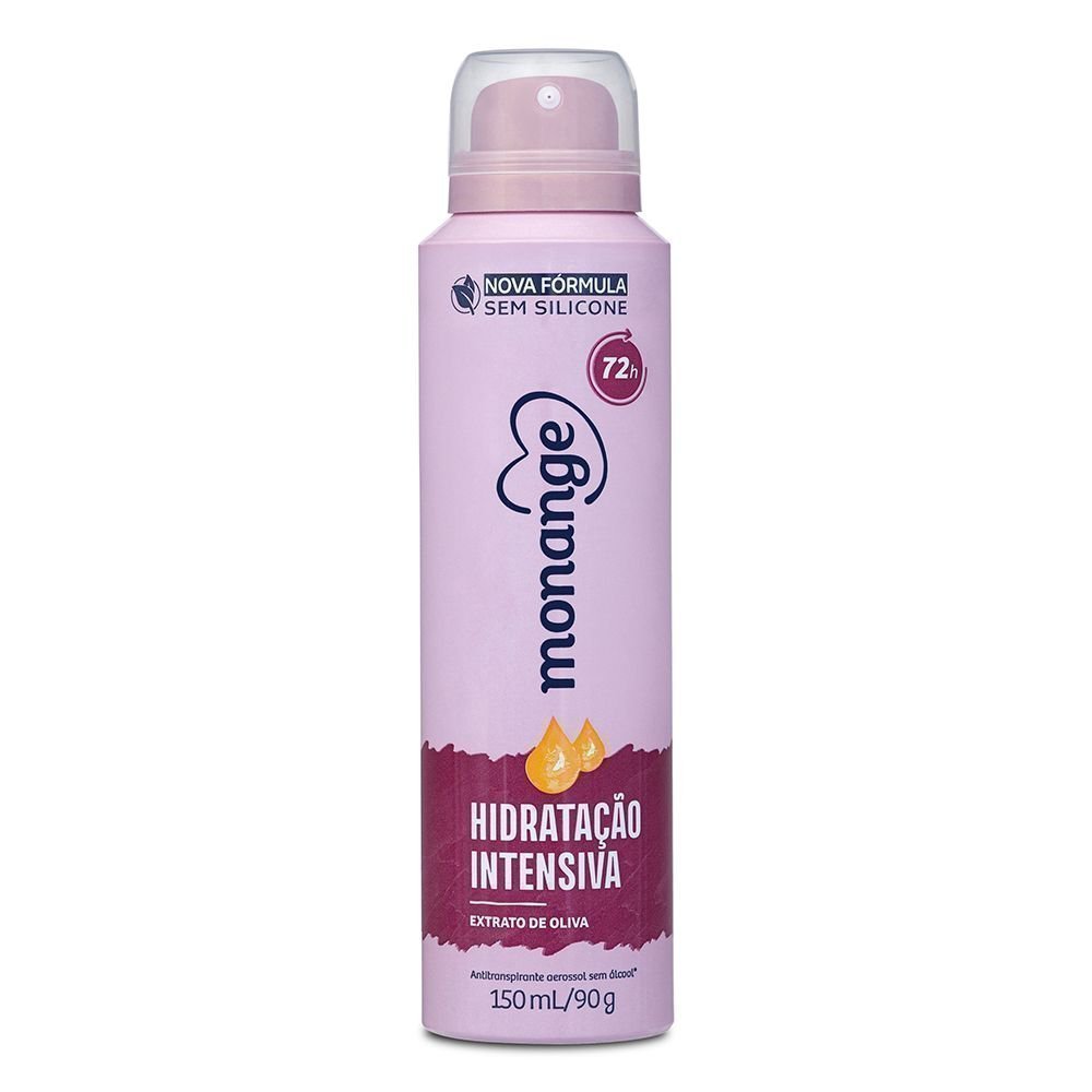 Desodorante Aerossol Antitranspirante Monange Feminino Hidratação Intensiva 150ml em Oferta na Shopee