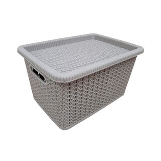 Caixa Organizadora São Bernardo em Rattan Cinza 5L em Oferta na Shopee