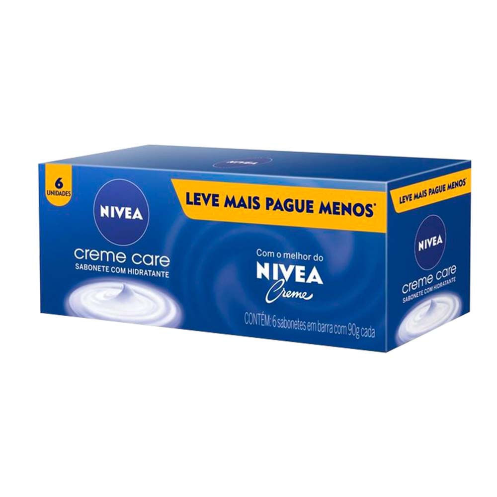 Sabonete em Barra Nivea Creme Care Promo 6 unidades 90g em Oferta na Shopee