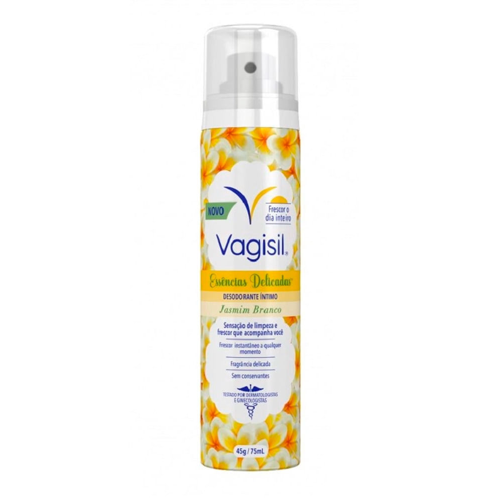 Desodorante Íntimo Vagisil Jasmim Branco 75ml em Oferta na Shopee