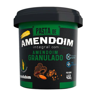 Pasta de Amendoim Integral Mandubim com Amendoim Granulado Sem Açúcar 450g em Oferta na Shopee