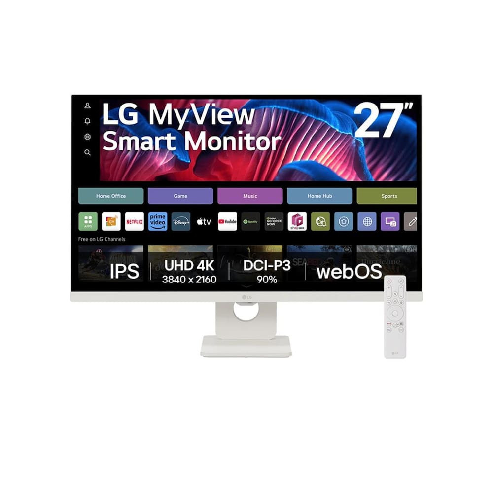 Monitor 27 4K UHD xMyView Smart 27SR73U-W WebOS 23 AirPlay Bluetooth LG