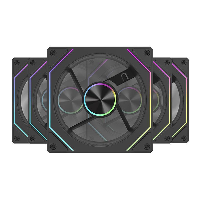 Kit Ventoinhas Aigo Darkflash INF32T, ARGB, 5x120mm, Preto, INF32T5X1-BK