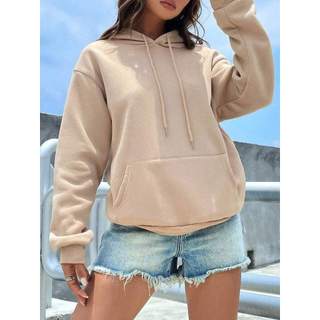 Moletom Feminino Canguru | Blusa de Frio com Capuz Premium Liso