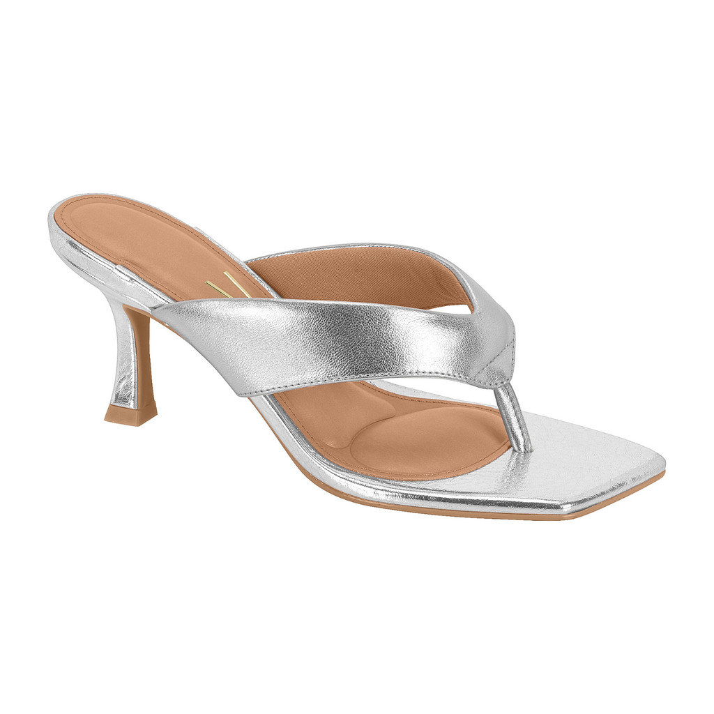 Tamanco de Dedo Feminino Vizzano Salto Fino Bico Quadrado