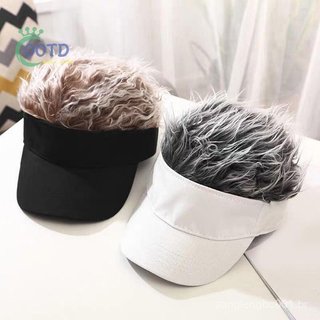 Moda Hoje Unissex Casual Viseira Chapéu Masculino Feminino Ajustável Sol Guarda-Hip Hop Boné De Beisebol Com Perucas De