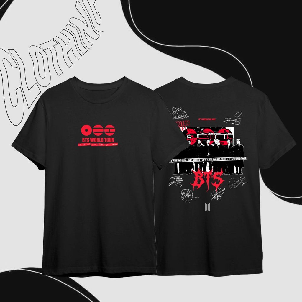 Camiseta Korean Band World Tour Paved Ways Bangtan Idol Seoul Graphic Streetwear Vintage Bootleg Aesthetic Legends em Oferta na Shopee