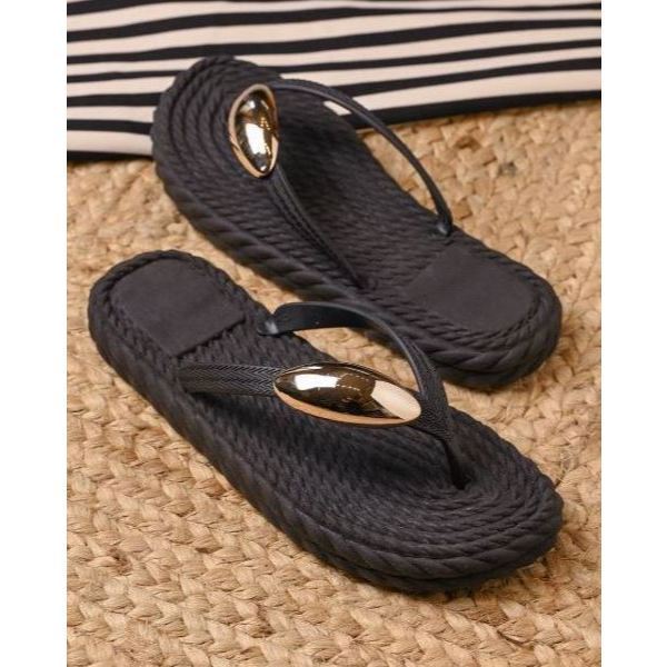 chinelo trança Nuvem Feminino oval sandália EVA 2 Tranças Plataforma Ortopédico Macio Confortável calce facil