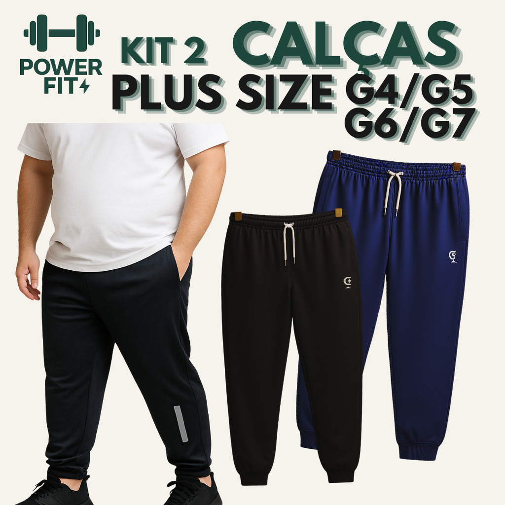 Kit 2 Calças Masculinas Plus Size G4 Ao G7 Flanelada Veste Bem